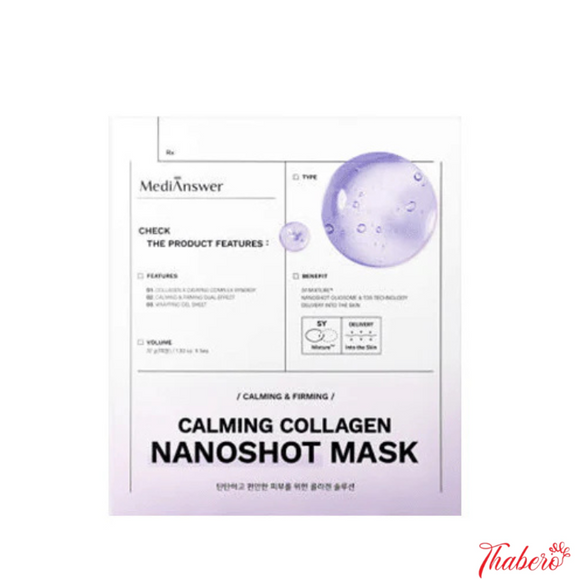 Mặt Nạ Thạch Medianswer Phục Hồi Dịu Da và săn chắc da 37g Calming Collagen Nanoshot Mask - MÀU TÍM