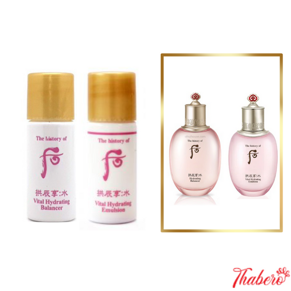 Combo nước hoa hồng  và sữa dưởng  whoo hồng cấp nước và chống oxy hoá (30 lọ x 5ml x2 = 360ml)