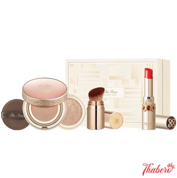 SET PHẤN NƯỚC TINH CHẤT  OHUI THE FIRST CHỐNG LÃO HOÁ DA AMPOULE COVER CUSHION TẶNG SON - TONE 21 : DA SÁNG