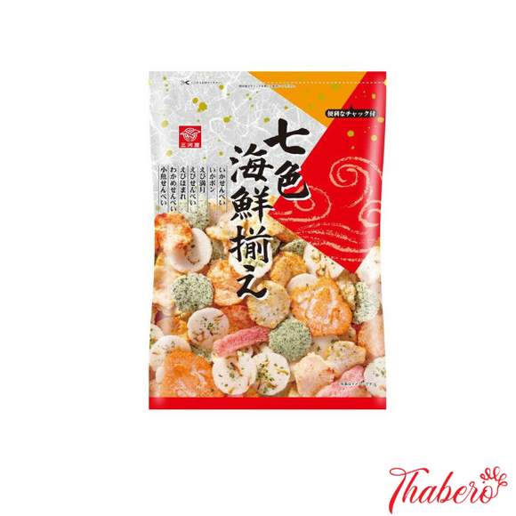 Bánh hải sản bảy màu giòn thơm Nhật.