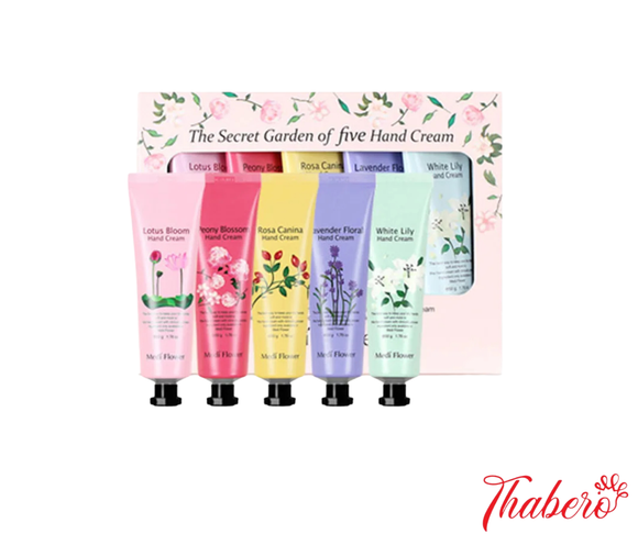 Set Kem Dưỡng Mềm Da Tay Medi Flower The Secret Garden Of Five Hand Cream.