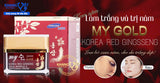 Kem dưỡng hồng sâm dưỡng trắng da, cung cấp độ ẩm & đàn hồi da My Gold Korea Red Ginseng Aqua Wrinkle & Whitening Cream - Kem sâm vuông
