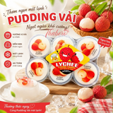 Rau câu hương vải (Lychee Flavour Pudding with Nata de Coco).