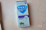 Kẹo ngậm Vicks giúp giãm đau họng, viêm, và  ho - Hương bạc hà mát lạnh Nhật Bản