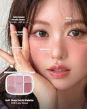 Bảng Phấn Mắt & Má Hồng Wakemake Soft Sheer Multi Palette 6.4g .