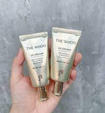 Kem chống nắng chống nhăn phiên bản mới có NAD chống lão hoá mạnh cho da Whoo Vàng Anti-Wrinkle UV Protective Cream SPF50+/PA++++ MINI 25ML