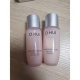 Combo Sữa Dưỡng Và Nước Cân Bằng hoa hồng dưỡng ẩm, chống lão hóa OHUI Miracle Moisture Pink Barrier Skin Soòtener mini size (20ml x 2 )