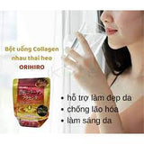 Bột Collagen nhau thai đậm đặc giúp da sáng và  săn chắc  và chống lão hoá  Orihiro 120g Nhật Bản