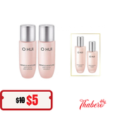 Combo Sữa Dưỡng Và Nước Cân Bằng hoa hồng dưỡng ẩm, chống lão hóa OHUI Miracle Moisture Pink Barrier Skin Softener - MINI 20ML- OHUI HỒNG