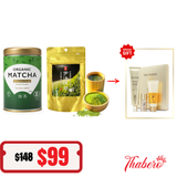 Combo 2 Bột trà xanh matcha Organic Matcha Ceremony Grade và matcha Uji nguyên chất HSD: tháng 8-10/2026 Tặng set chống nắng chống nhăn whoo NAD