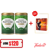 Combo 2 Bột trà xanh matcha hữu cơ thượng hạng chống oxy hoá. hỗ trợ giải độc giãm mở trong máu Organic Matcha Ceremony Grade Tặng Cafe Laura đông trùng hạ thảo