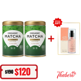 Combo 2 Bột trà xanh matcha hữu cơ thượng hạng chống oxy hoá. hỗ trợ giải độc giãm mở trong máu Organic Matcha Ceremony Grade Tặng chống nắng vely vely