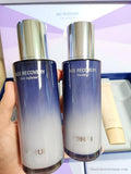Set Nước Hoa Hồng Ohui tím Age Recovery Skin Softener và Sửa dưỡng cải thiện nếp nhăn OHUI tím Age Recovery Emulsion.