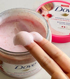 Kem tẩy tế bào chết toàn thân Dove dạng kem – hương lựu và bơ hạt mỡ Dove Creamy Scrub – Pomegranate & Shea Butte- HỒNG LỢT