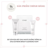 Set Sữa Rửa Mặt dưỡng trắng, làm sạch & mềm mịn da Ohui Extreme Bright Foam 160ml + 100ml