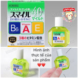 Nước nhỏ mắt SMILE 15ml siêu dưỡng 40 EX có vitamin A, E, B6 dưỡng mắt giảm mỏi Nhật Bản