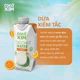 Nước dừa COCOXIM vị tắc từ 100% nước dừa tươi nguyên chất 330ml