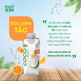Nước dừa COCOXIM vị tắc từ 100% nước dừa tươi nguyên chất 330ml