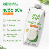 Nước dừa COCOXIM vị tắc từ 100% nước dừa tươi nguyên chất 330ml