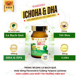 Viên uống bổ não hỗ trợ tiền đình ICHOHA & DHA WAKENKO Nhật Bản