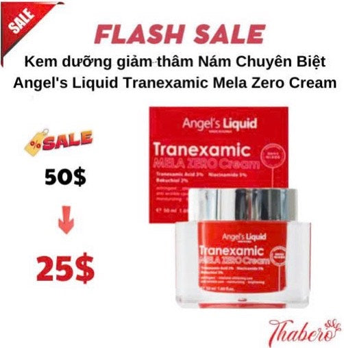 Kem dưỡng giảm thâm Nám Chuyên Biệt Angel's Liquid Tranexamic Mela Zero Cream